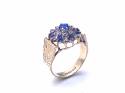 9ct Blue & White CZ Cluster Ring