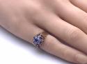 9ct Blue & White CZ Cluster Ring