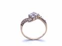 9ct Yellow Gold CZ Twist Cluster Ring