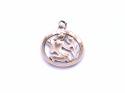 9ct Lady with Flower Charm/Pendant