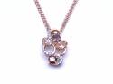 14ct Quartz & CZ Pendant & Chain