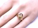 9ct Yellow Gold Quartz Solitaire Ring