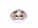 9ct Yellow Gold Quartz Solitaire Ring