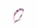 9ct Rose Gold Ruby & CZ Eternity Ring