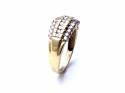 9ct Yellow Gold Diamond Pave Ring