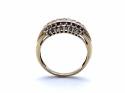 9ct Yellow Gold Diamond Pave Ring