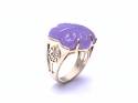 14ct Purple Jade Dress Ring