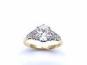 18ct Yellow Gold Old Cut Diamond Solitaire Ring