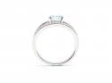 Silver Oval Aquamarine & CZ Ring