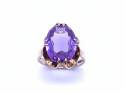 9ct Yellow Gold Synthetic Sapphire Ring