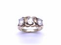 9ct Yellow Gold 3 Stone CZ Ring