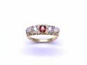 18ct Opal Garnet & Diamond Ring
