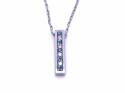 9ct Topaz & Diamond Pendant & Chain