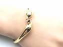 14ct Sapphire Set Dolphin Bangle
