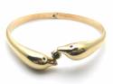14ct Sapphire Set Dolphin Bangle