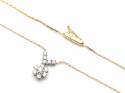 9ct Yellow Gold Diamond Cluster Necklet