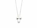 9ct White Gold Cross Pendant & Chain