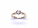 18ct Yellow Gold Diamond Solitaire Ring