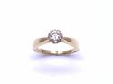 18ct Yellow Gold Diamond Solitaire Ring