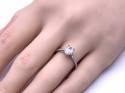 Platinum Oval Cut Diamond Solitaire Ring