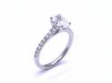 Platinum Oval Cut Diamond Solitaire Ring