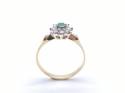 9ct Emerald and Diamond Cluster Ring