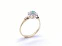 9ct Emerald and Diamond Cluster Ring