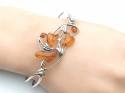 Silver Amber Bangle