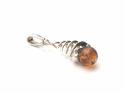 Silver Amber Ball Pendant