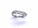 18ct White Gold Diamond 2 Row Ring