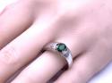 9ct White Gold Chrome Diopside Ring