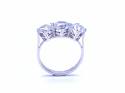 9ct White Gold Zircon 3 Stone Ring