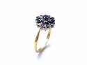 18ct Sapphire & Diamond Cluster Ring