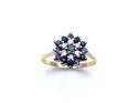 18ct Sapphire & Diamond Cluster Ring