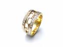 18ct Yellow Gold CZ Band Ring