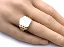 15ct Rose Gold Shield Signet Ring 1922