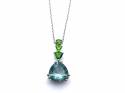 9ct Fluorite & Chrome Diopside Necklet