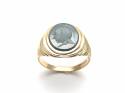 9ct Yellow Gold Carved Heamatite Ring