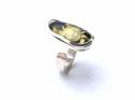 Silver Amber Flower Detail Ring