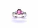 9ct Yellow Gold Kunzite & Diamond Ring