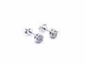 9ct White Gold Diamond Cluster Earrings 0.25ct