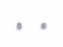 9ct White Gold Diamond Cluster Earrings 0.25ct