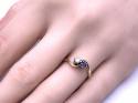 9ct Sapphire & Diamond 2 Stone Ring