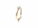 9ct Yellow Gold Diamond Solitaire Ring