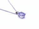 9ct Synthetic Sapphire Pendant & Chain