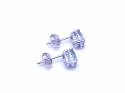 9ct White Gold Aquamarine Stud Earrings