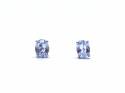 9ct White Gold Aquamarine Stud Earrings