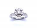 Platinum Diamond Cluster Ring 0.55ct