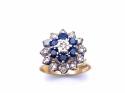 9ct Yellow Gold Sapphire & Diamond Ring