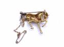 18ct Diamond Horse Brooch Est 0.15ct